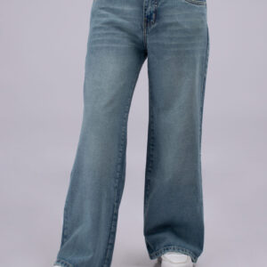 PALAZZO DENIM - CELESTE